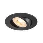 SLV New Tria 68 Spot Aluminium Czarny Okrągła | Aukko 68mm - Nadaje Się Do 1x GU10 