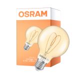 Osram Vintage 1906 LED E27 Globe Włókno Złoty 4.9W 470lm - 927 Bardzo Ciepła Biel | Najlepsze Renderowanie Kolorów - Ściemnianie - Zamienne 40W