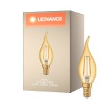 Ledvance Vintage 1906 LED E14 świeca Złoty 2.5W 220lm - 824 Bardzo Ciepła Biel | Zamienne 22W