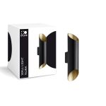D'Lite Światło Ścienne Nura Czarny Up & Down 7W 250lm - 830 Ciepła Biel | IP44