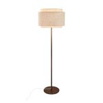 DFTP by Nordlux Takai Lampa podłogowa Metal i Tekstyl Beige | Nadaje Się Do E27