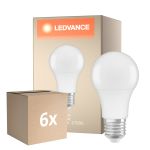 Opakowanie 6x Ledvance Classic LED E27 Gruszka Matowy 8.8W 806lm - 827 Bardzo Ciepła Biel | Ściemnianie - Zamienne 60W