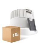 Opakowanie 10x Ledvance LED Spot Ciemnylight Aluminium Valkoinen 8W 680lm 36D - 930 Ciepła Biel | Aukko 68mm - IP44 - Najlepsze renderowanie kolorów - Ściemnianie