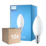 Opakowanie 10x Philips Corepro LED Świeca E14 Matowy 6.5W 806lm - 827 Bardzo Ciepła Biel | Zamienne 60W