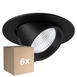 Opakowanie 6x Noxion LED Spot Forza V2 Aluminium Czarny 28/32/36/40W - 3300/3700/4100/4500lm 36D - 930-940-957 CCT | 160mm - Aukko 145mm - Najlepsze Renderowanie Kolorów