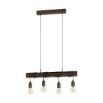 Eglo Lampa Wisząca Townshend 4 Stal Brązowy | IP20 - Nadaje Się Do 4x E27 