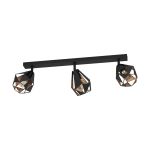 Eglo Lampa sufitowa Carlton 7 Stal Czarny Miedź | IP20 - Nadaje Się Do 3x E27 