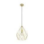 Eglo Lampa Wisząca Carlton Stal Złoty | IP20 - Nadaje Się Do 1x E27 