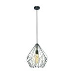 Eglo Lampa Wisząca Carlton Stal Czarny | IP20 - Nadaje Się Do 1x E27 
