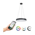 Eglo Lampa Wisząca Marghera-Z Stal Czarny 27.5W 3150lm - 827-865 Przestrajalny Valkoinen + RGB | IP20 - Zigbee Ściemnianie