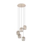 Eglo Lampa Wisząca Romazzina Stal Piaszczysty | Nadaje Się Do 5x E27
