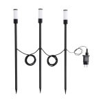 Opakowanie 3x Eglo Kolec Światło Zancaro 1 Aluminium Czarny 1W 130lm - 830 Ciepła Biel | IP44