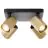 Brilliant Marty Lampa sufitowa Aluminium Piaszczysty Czarny Złoty 20W 1400lm - 830 Ciepła Biel | W Tym 4x GU10