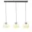 Brilliant Kaizen Lampa Wisząca Szkło Lampa Wisząca Metal Czarny Beige | Nadaje Się Do 3x E27