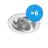 Opakowanie 6x Noxion Wpuszczany Spot Drome MR16 uchylny Aluminium | Aukko 69mm - GU10 Trzonek