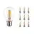 Opakowanie 10x Noxion Lucent Włókno LED E27 Gruszka Przezroczysty 7W 806lm - 827 Bardzo Ciepła Biel | Zamienne 60W