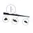 Bright Choice Rail Set 1-Fazowy 3 Metr Czarny | incl. Zaślepka, Złącze Zasilania i L-Złącze