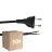 Opakowanie 50x Noxion Euro Kabel zasilający Czarny - C7 Europlug + Końcówki otwarte - 2m - 2 pole 0,75mm2