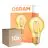 Opakowanie 10x Osram Vintage 1906 LED E27 Gruszka Włókno Złoty 6.5W 725lm - 824 Bardzo Ciepła Biel | Zamienne 60W