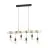Eglo Lampa Wisząca Townshend Stal Drewno Czarny Brązowy | IP20 - Nadaje Się Do 6x E27 