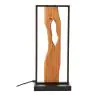 Brilliant Lampa Stołowa Chaumont Aluminium Metal Drewno Czarny 8W 940lm - 830 Ciepła Biel