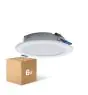 Opakowanie 6x Opakowanie 6x LED Downlight Pan 6W 480lm 830 Ciepła Biel | 93mm - Aukko 75mm