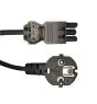 Noxion GST-Kompatybilny Kabel zasilający - Płeć Żeńska + Schuko Europlug - Czarny 5m - 3 pole 0.75mm2