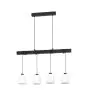 Eglo Lampa Wisząca Townshend 8 Stal Drewno Czarny | IP20 - Nadaje Się Do 4x E27 