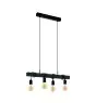Eglo Lampa Wisząca Townshend Stal Drewno Czarny | IP20 - Nadaje Się Do 4x E27 