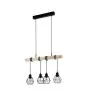 Eglo Lampa Wisząca Townshend 5 Stal Drewno Czarny | IP20 - Nadaje Się Do 4x E27 