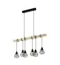 Eglo Lampa Wisząca Townshend 5 Stal Drewno Czarny | IP20 - Nadaje Się Do 6x E27 