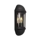 Ansell LED Światło ścienne Latina Połowa Latarnia Czarny - Nadaje się do E27 aż do 42W | IP65