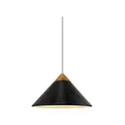 DFTP by Nordlux Kinto Lampa Wisząca Metal i Drewno Czarny | 420mm - Nadaje Się Do E27