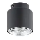 Emibig Lampa sufitowa Nano Stal Czarny | Nadaje Się Do 1x GU10 (AR111) - Max 12W