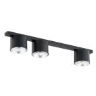 Emibig Lampa sufitowa Nano Stal Czarny | Nadaje Się Do 3x GU10 (AR111) - Max 12W
