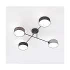 Emibig Lampa sufitowa Maga Stal Czarny | Nadaje Się Do 4x E14 - Max 10W