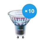 Opakowanie 10x Philips MASTER LED Spot ExpertColor GU10 PAR16 5.5W 375lm 25D - 930 Ciepła Biel | Najlepsze renderowanie kolorów - Ściemnianie - Zamienne 50W