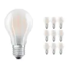Opakowanie 10x Ledvance Classic LED E27 Gruszka Włókno Matowy 7.5W 1055lm - 827 Bardzo Ciepła Biel | Zamienne 75W
