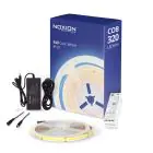 Noxion Taśma LED Naga 5 Metr Kompletny zestaw - Smart Wifi - 24V - 320LEDs/m - COB - 8W/m - 940 Zimna Biel | 8mm - IP20 - Najlepsze Renderowanie Kolorów