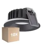 Opakowanie 10x Ledvance LED Spot Air Fix Aluminium Czarny 6W 480lm 36D - 927 Bardzo Ciepła Biel | Aukko 68mm - IP65 - Najlepsze renderowanie kolorów - Ściemnianie