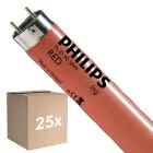 Opakowanie 25x Philips MASTER TL-D 58W - Czerwony | 150cm