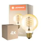 Opakowanie 4x Ledvance Vintage 1906 LED E27 Globe Złoty 4.8W 420lm - 822 Bardzo Ciepła Biel | Ściemnianie - Zamienne 37W