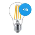 Opakowanie 6x Philips Corepro LED Żarówka E27 Gruszka Przezroczysty 10.5W 1521lm - 827 Bardzo Ciepła Biel | Zamienne 100W